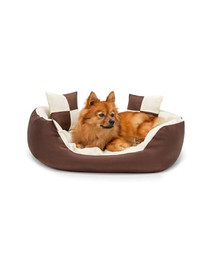 Produktbild von lionto Tierkissen 4-in-1 Hundebett aus Oxfordgewebe mit Wendekissen - 65 cm