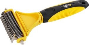 Produktbild von lionto Unterfellbürste mit rutschfestem Griff für Hunde und Katzen