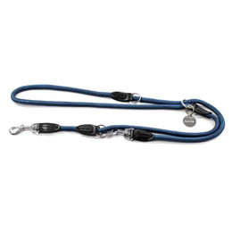 Produktbild von lionto verstellbare Hundeleine, Doppelleine, 2 m, blau - 2 m