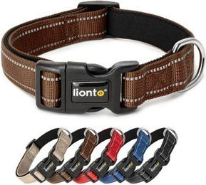 Lionto verstellbares Hundehalsband braun M – Bild 1 von 6
