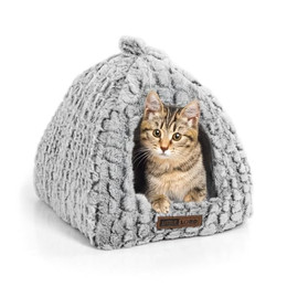 Produktbild von LITTLE LORD Katzenzelt Tenty hellgrau