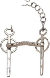 Produktbild von Liverpool-Zügel für Pferde mit 3 Fächer gekrümmtem Gebiss Sefton SS Slot