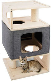 Produktbild von LIVIcom Kratzbaum Katzenhaus grau