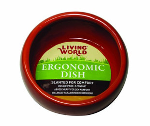 Produktbild von Living World Ergonomischer Keramik-Futternapf terracotta