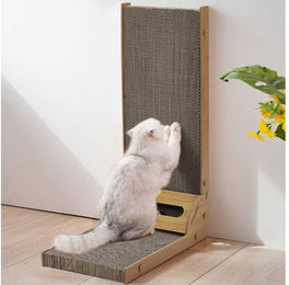 Produktbild von LIVINGANDHOME Kratzbaum L-förmiger Kratzbaum aus Wellpappe