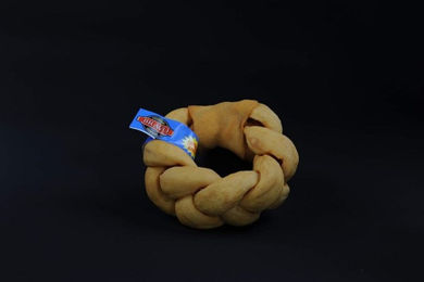 Produktbild von LN Donut geflochten Bacon 12-15 cm (5-6 Zoll) – Leckerer Kauspaß für Hunde