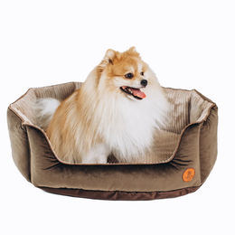 Produktbild von LokiLux kuscheliges Muschelbett für Katzen und Hunde „Charly“ - L , Braun