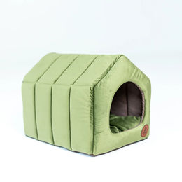 Produktbild von LokiLux Luxus Katzen- und Hundehaus aus Velours „Tom“ - L , Grün