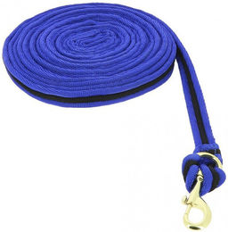 Produktbild von Longierleine weich gepolstert 8 m blau/schwarz - 8 m