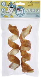 Produktbild von Lov&Ed Curls Huhn, 2 Stück, 75g, Gedrehte Kauknochen für Hunde, 150g