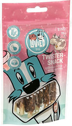 Produktbild von Lov&Ed Twister-Snack Rind, 70g, Kau-Leckerli für
