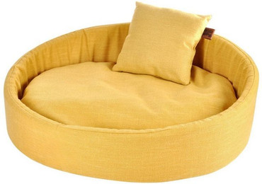 Produktbild von Love Story Hundebett Korb oval Polyester 80x60x28 cm Cosy Golden Gelb