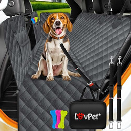 Produktbild von Lovpet 2in1 Hundedecke für Auto Rückbank & Kofferraum mit Seitenschutz und Sichtfenster