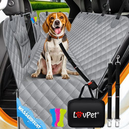 Produktbild von Lovpet® 2in1 Hundedecke für Auto Rückbank & Kofferraum mit Seitenschutz und Sichtfenster