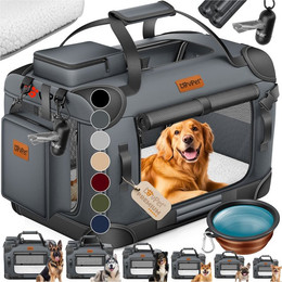 Produktbild von LOVPET® Hundebox Hundetransportbox faltbar Inkl.Hundenapf Transporttasche Hundetasche Transportbox für Haustiere, Hunde und Katzen Haustiertransportbox