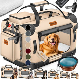 Produktbild von LOVPET® Hundebox Hundetransportbox faltbar Inkl.Hundenapf Transporttasche Hundetasche Transportbox für Haustiere, Hunde und Katzen Haustiertransportbox