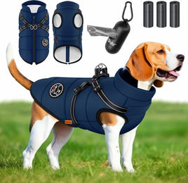 Produktbild von LOVPET Hundejacke Hundemantel mit Geschirr und Kotbeutelspender - 45 Stk.
