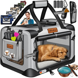 Produktbild von Lovpet Hundetransportbox faltbar mit Hundenapf - 7 kg