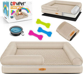 Produktbild von Lovpet Orthopädisches Hundebett Relax mit Napf und 3 Kauknochen