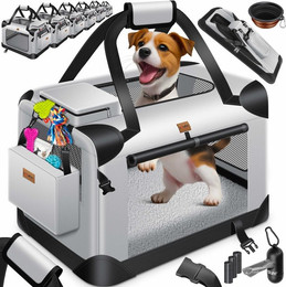 Produktbild von Lovpet Transportbox faltbar für Hunde und Katzen L 70x52x52 cm