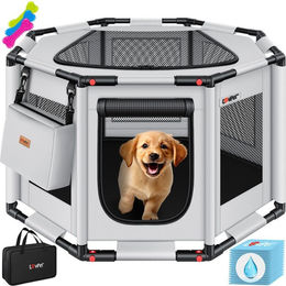 Produktbild von LOVPET® Welpenlaufstall drinnen & draußen mit Oxford-Gewebe und PVC-Rahmen - 72 cm