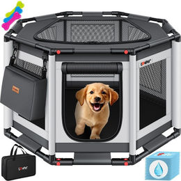 Produktbild von LOVPET® Welpenlaufstall für drinnen & draußen Welpenauslauf Hundekäfig Oxford-Gewebe   Tierlaufstall für Kleintiere Hunde Katzen   Hundelaufstall Freigehege Rahmen aus PVC-Rohren