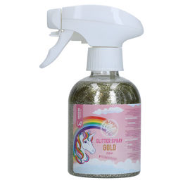 Produktbild von Lucky Horse Pferdespray Unicorn Glitzerspray gold - 250 ml