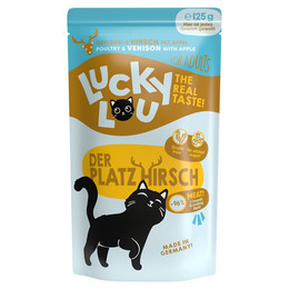 Produktbild von Lucky Lou Adult Geflügel & Hirsch Katzenfutter - 16 x 125 g