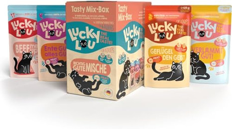 Produktbild von Lucky Lou Adult Tasty-Mix Katzennassfutter - 12 x 125 g