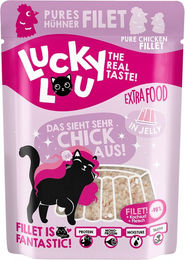 Produktbild von Lucky Lou Extra Food Hühnerfilet in Jelly - 24 x 70 g