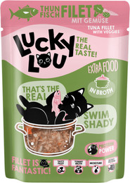 Produktbild von Lucky Lou Extra Food Pouch Thunfisch mit Gemüse in Broth - 70 g