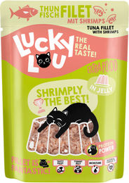 Lucky Lou Extra Food Thunfisch & Shrimps in Jelly - 12 x 70 g – Bild 1 von 4