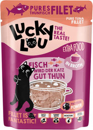Lucky Lou Extra Food Thunfischfilet in Brühe - 24 x 70 g – Bild 1 von 4