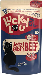 Produktbild von Lucky Lou Lifestage Senior Geflügel & Rind 16x125g