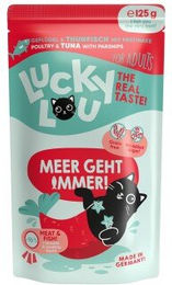 Lucky Lou Nassfutter Katze Adult Thunfisch, Geflügel - 16 x 125 g – Bild 1 von 3