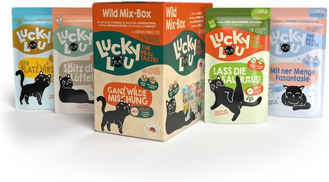 Produktbild von Lucky Lou Nassfutter Katze Adult Wild Mix - 6 x 125 g