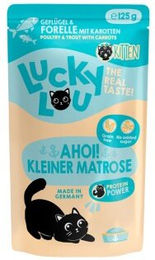 Lucky Lou Nassfutter Katze Kitten Geflügel und Forelle 16x125 g – Bild 1 von 3