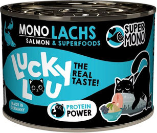 Lucky Lou SuperMono Lachs, Alleinfuttermittel für: Katzen, Getreidefrei – Bild 1 von 3