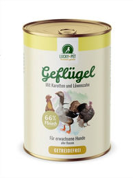 Produktbild von Lucky-Pet Geflügel mit Karotten & Löwenzahn, 400g