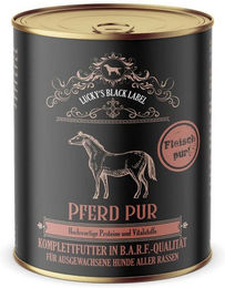 Lucky´s Black Label Lucky's Black Label Pferd Pur, Nassfutter für: Hunde, Monoprotein, Getreidefrei, Barf Qualität, reines Pferdefleisch – Bild 1 von 3
