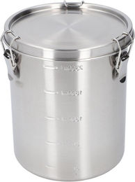 Produktbild von Luftdichter Vorratsbehälter für Tiernahrung aus Edelstahl, vielseitiger, auslaufsicherer Behälter für Katzen- und Hundefutter 2500ML, 15 X 17cm / 5.9 X 6.7in