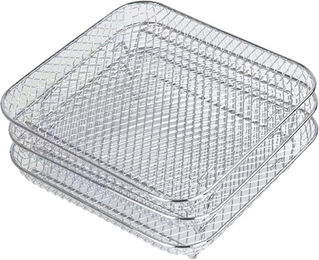 Produktbild von Luftfritteusen-Rack aus Edelstahl, kompatibel mit Ninja Foodi 8L, stapelbar