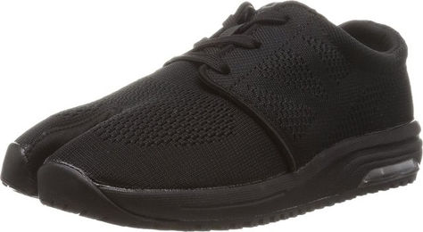 Produktbild von Luftsport Jog Unisex 2E [Margo] Schuhe im Tabi-Stil, Tabi, Training, Fitness, Laufen, Barfuß, Dämpfung, AIR, Erwachsene, schwarz, 23.0 cm, schwarz