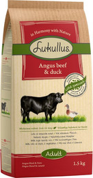Produktbild von Lukullus Kaltgepresst Angus-Rind & Ente - 4 x 1,5 kg