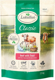 Produktbild von Lukullus Kaltgepresst Rind & Forelle - Sparpaket: 4 x 1,5 kg: neue Rezeptur