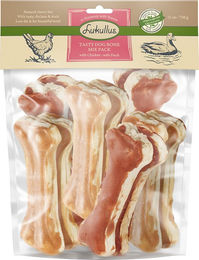 Produktbild von Lukullus Kauknochen 750 g - Mixpaket: Huhn und Ente 15 cm (750 g)