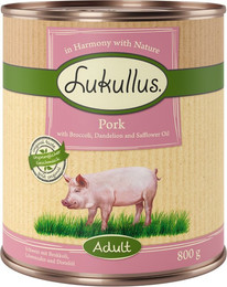 Produktbild von Lukullus Naturkost Adult Getreidefrei Schwein - 6 x 800 g