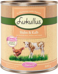 Produktbild von Lukullus Naturkost Junior Huhn & Kalb - 6 x 800 g