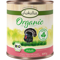 Produktbild von Lukullus Organic Adult Pute mit Zucchini glutenfrei - 6 x 800 g