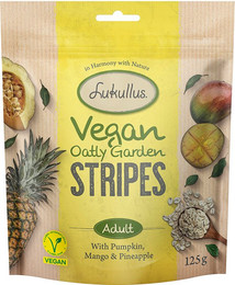 Produktbild von Lukullus Vegan Garden Stripes Kürbis, Mango & Ananas - 3 x 125 g